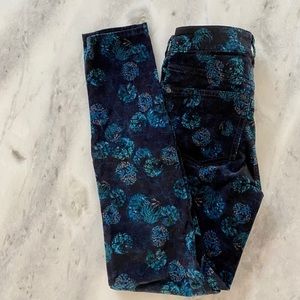 Pilcro Anthropologie | Velvety, Blue & Black Pants